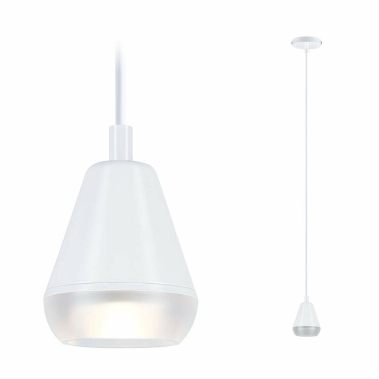 Paulmann LED Pendelleuchte Luia Satin/Signalweiß IP44 GU10 max. 10W Pendellänge verstellbar