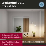 LED Pendelleuchte Luia Satin/Signalweiß IP44 GU10 max. 10W Pendellänge verstellbar