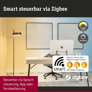 Smarte LED Stehleuchte Jagun aus Filz in Anthrazit 1250lm Smart Home Zigbee Tunable-White-Steuerung dimmbar 230V