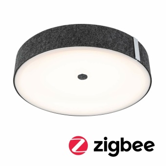 Paulmann LED Deckenleuchte Smart Home Zigbee 3.0 Malika   Tunable White 2500lm 230V 26W dimmbar Anthrazit