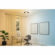 Zigbee LED-Deckenleuchte Tulga aus Filz in Anthrazit mit Backlight Technik Smart Home Tunable-White-Steuerung dimmbar 230V