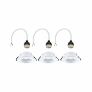 Einbauleuchte 3er-Pack starr  rund 90mm  GU10 max. 3x10W  230V dimmbar  Weiß