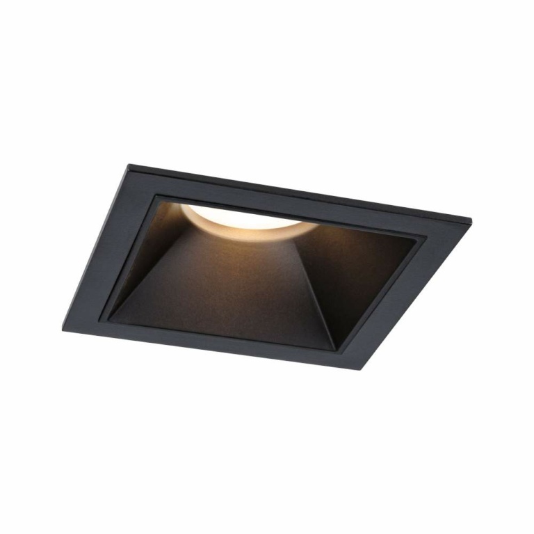 Paulmann Cole Coin Basisset 3er-Set Schwarz eckig LED Einbauleuchte IP44 3-Step-Dim 2700K 470lm 230V