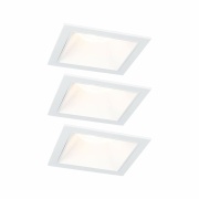 Cole Coin Basisset 3er-Set Weiß eckig LED Einbauleuchte IP44 3-Step-Dim 2700K 470lm 230V