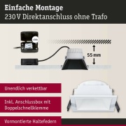 Cole Coin Basisset 3er-Set Weiß eckig LED Einbauleuchte IP44 3-Step-Dim 2700K 470lm 230V