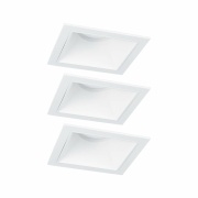 Cole Coin Basisset 3er-Set Weiß eckig LED Einbauleuchte IP44 3-Step-Dim 2700K 470lm 230V