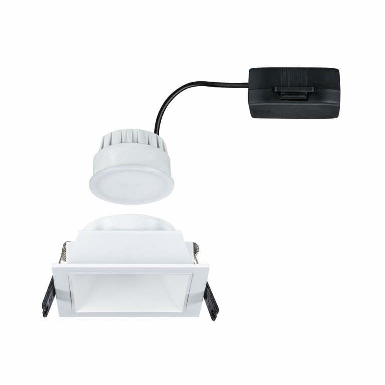 Paulmann Cole Coin Weiß eckig LED Einbauleuchte IP44 3-Step-Dim 2700K 470lm 230V