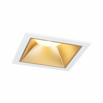 Paulmann Cole Coin Basisset 3er-Set Weiß/Gold matt eckig LED Einbauleuchte IP44 3-Step-Dim 2700K 470lm 230V