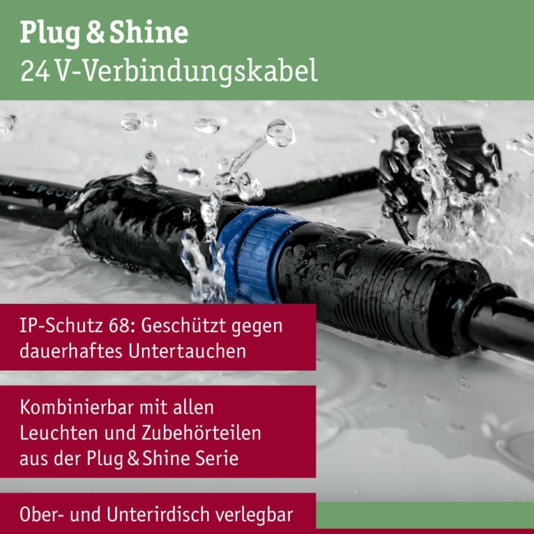 Paulmann Plug & Shine Kabel 1m 2 Ausänge IP68