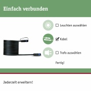 Plug & Shine Verlängerungs-Kabel 5m 1 Ausgang IP68