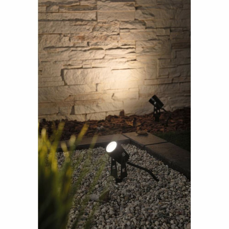 Paulmann Plug & Shine LED Gartenstrahler Warmweiß Einzelspot  IP65 3000K 3,5W   Schwarz