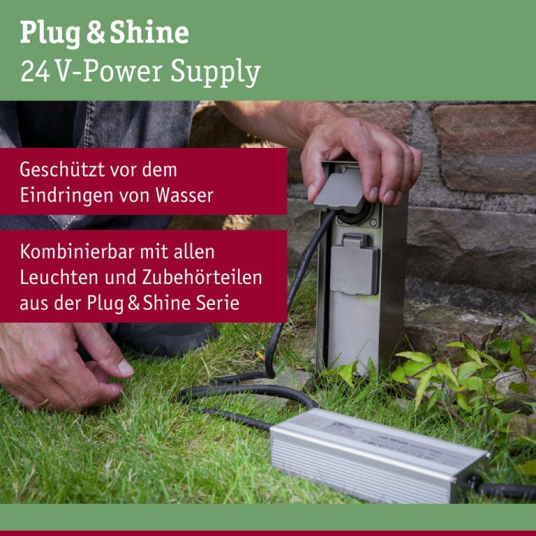 Paulmann Paulmann Plug & Shine Einspeisung Trafo 75W 24V DC IP67 Anthrazit