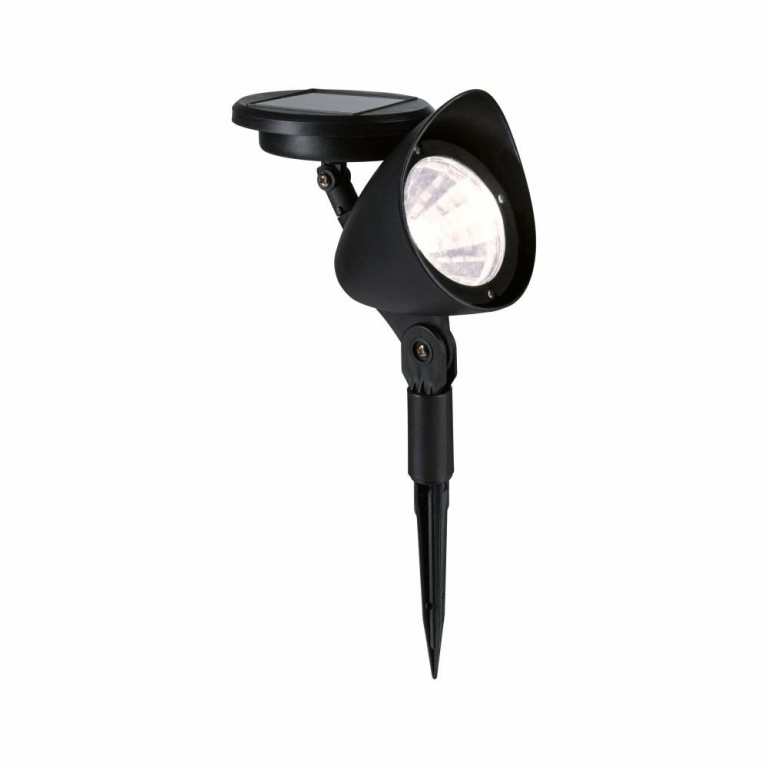 Paulmann Solar LED Spot Solena IP44 3000K 2lm Schwarz