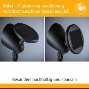 Solar LED Spot Solena IP44 3000K 2lm Schwarz