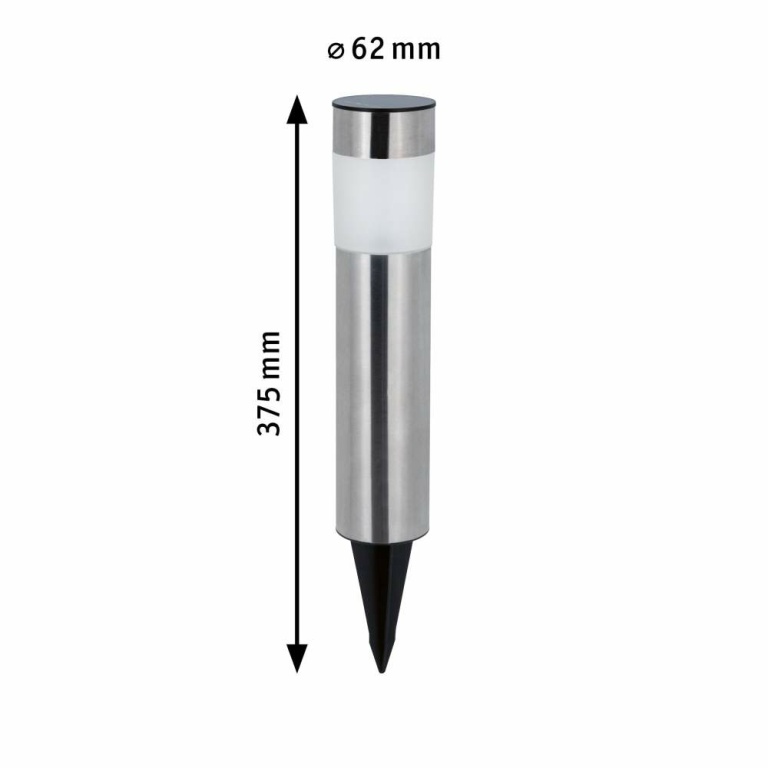 Paulmann Solar LED Pollerleuchte Layra IP44 3000K 1lm Eisen gebürstet