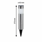 Solar LED Pollerleuchte Layra IP44 3000K 1lm Eisen gebürstet