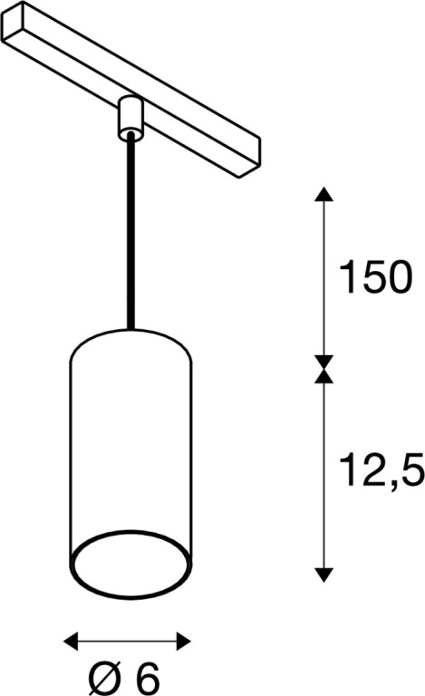 SLV NUMINOS® S, 48V Pendelleuchte, Pendellänge 150cm, 4000K, 20°, DALI 2, matt schwarz / matt weiß