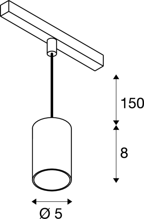 SLV NUMINOS® XS, 48V Pendelleuchte, Pendellänge 150cm, 4000K, 20°, DALI 2, matt weiß