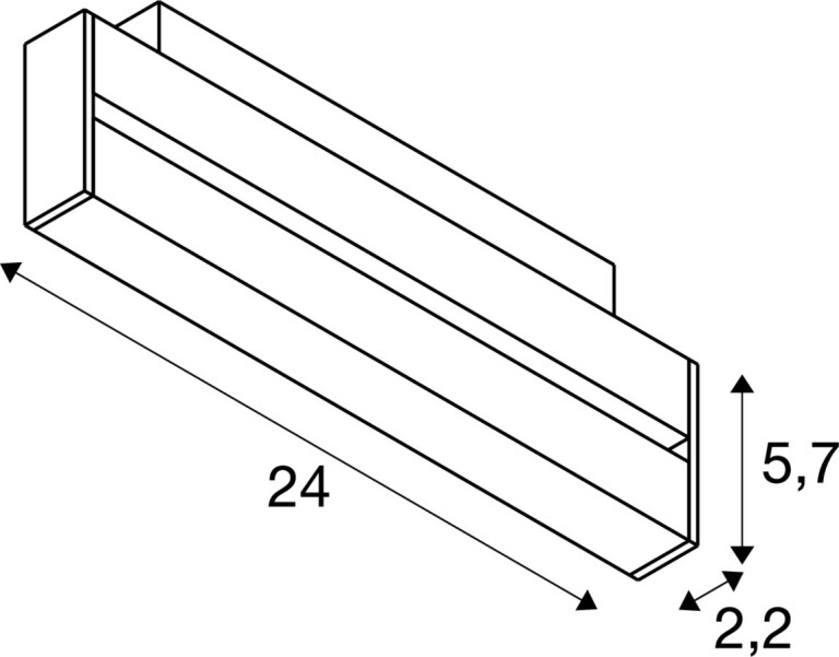 SLV IN-LINE 24, 48V Spot, Move, Darklight Reflector, DALI, weiß, 7.3W, 650lm, 4000K, CRI90, 35°