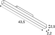 IN-LINE 44, 48V Spot, Darklight Reflector, DALI, weiß, 14W, 1250lm, 4000K, CRI90, 35°