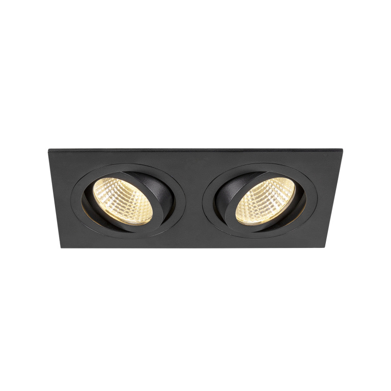 SLV NEW TRIA® 155, DOUBLE LED-Modul, 2700K, 38°, PHASE, schwarz