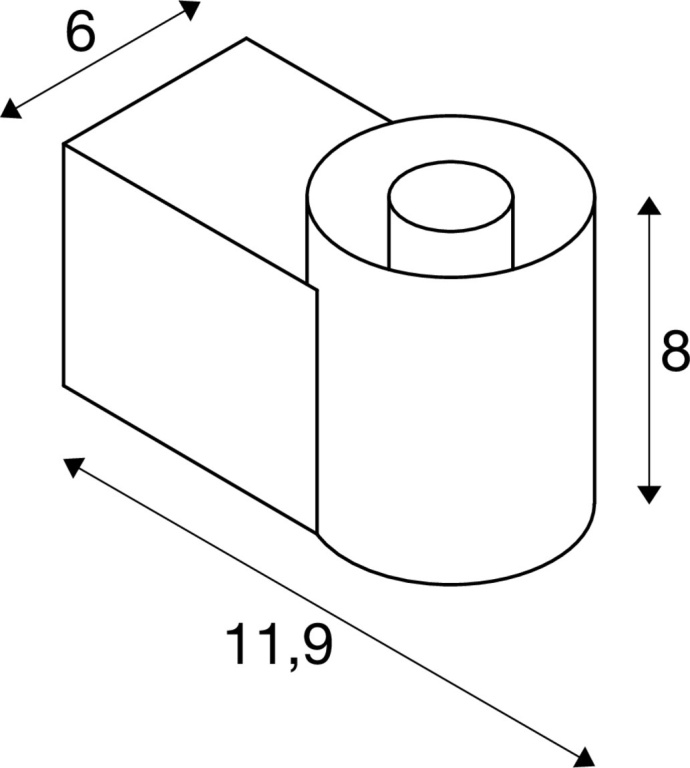 SLV VARYT, Wandaufbauleuchte, rund, 1x max. 6W, E14, weiß