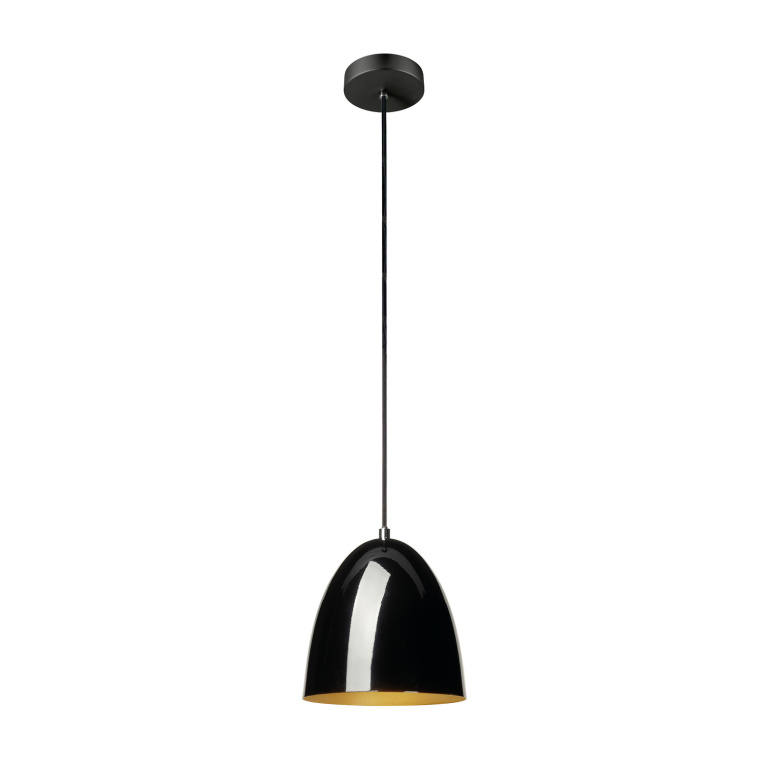 SLV PARA CONE 20, Pendelleuchte, Pendellänge 250cm, E27, 1x max. 60W, schwarz / gold