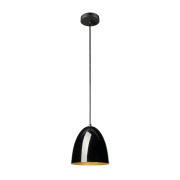 PARA CONE 20, Pendelleuchte, Pendellänge 250cm, E27, 1x max. 60W, schwarz / gold