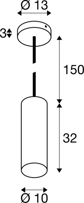 SLV ENOLA®, Pendelleuchte, Pendellänge 150cm, E27, 1x max. 50W, matt weiß