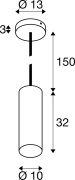 ENOLA®, Pendelleuchte, Pendellänge 150cm, E27, 1x max. 50W, matt weiß