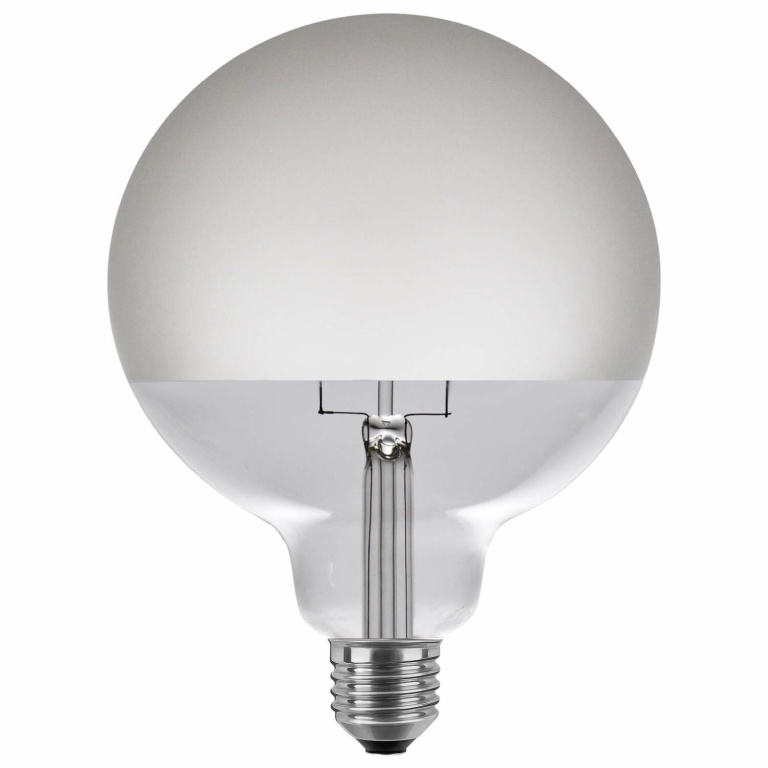 SLV LED Globe 125 Half Moon, LED-Leuchtmittel, E27, PHASE, 7W, 2700K