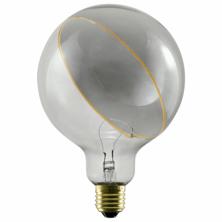 SLV LED Illusion Globe 125 slanting top, LED-Leuchtmittel, smokey, E27, PHASE, 5W, 2200K