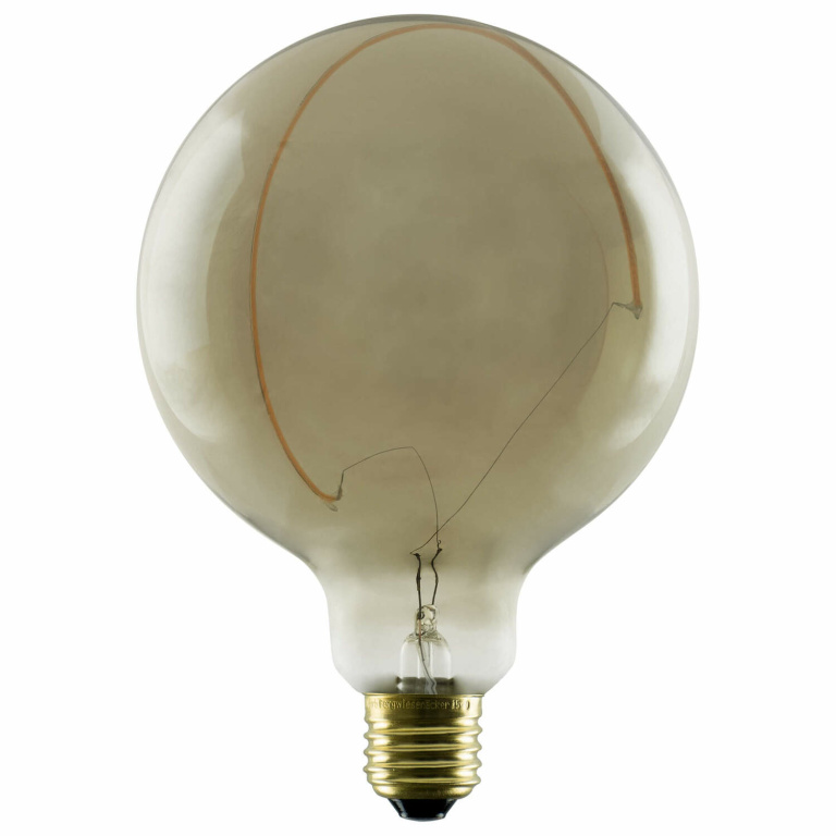 SLV LED Illusion Globe 125 Crescent slanting, LED-Leuchtmittel, smokey, E27, PHASE, 6W, 1900K