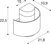 PHOTONI CYL, Wandaufbauleuchte, zylindrisch, 1x max. 13W, E27, schwarz