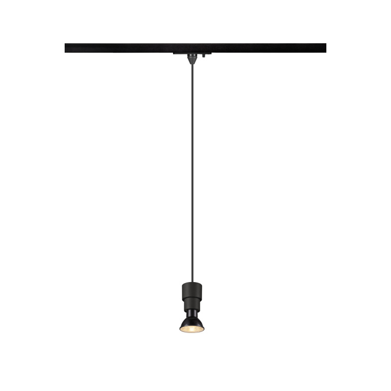 SLV PURI 2.0 Basic, 1 Phasen  Pendelleuchte, GU10, Pendellänge 200cm, 1x max. 6W, schwarz