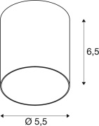 PURI 2.0 Tube, Leuchtenschirm, H: 6.5 cm, schwarz