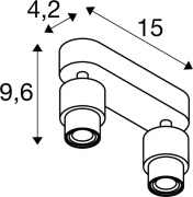 PURI 2.0 Basic, Wand- und Deckenaufbauleuchte, 2 x max. 6W GU10, weiß