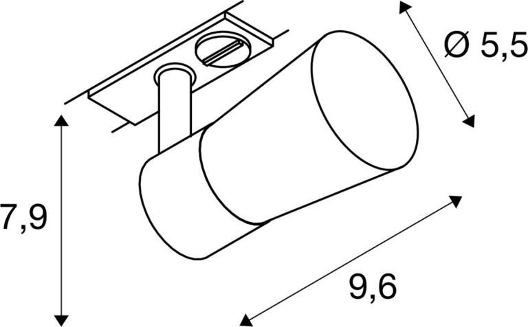 SLV PURI 2.0 Cone, 1 Phasen  Spot, GU10, 1x max. 6W, schwarz