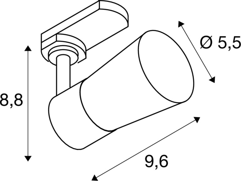 SLV PURI 2.0 Cone, 3 Phasen  Spot, GU10, 1x max. 6W, weiß