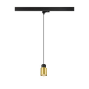 PURI 2.0 Tube, 3 Phasen  Pendelleuchte, GU10, Pendellänge 200cm, 1x max. 6W, schwarz / gold