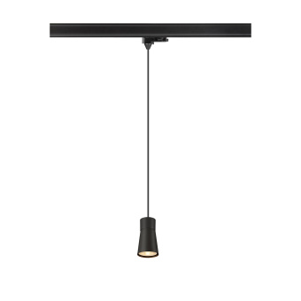 SLV PURI 2.0 Cone, 3 Phasen  Pendelleuchte, GU10, Pendellänge 200cm, 1x max. 6W, schwarz