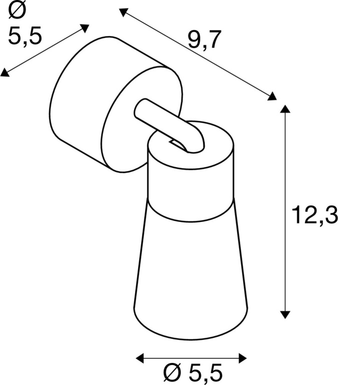 SLV PURI 2.0 Cone, Wand- und Deckenaufbauleuchte, 1x max. 6W GU10, weiß