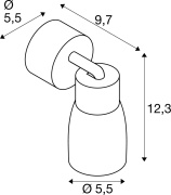 PURI 2.0 Dome, Wand- und Deckenaufbauleuchte, 1x max. 6W GU10, schwarz