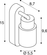 PURI 2.0 Tube, Wand- und Deckenaufbauleuchte, Schalter, rechteckig, 1x max. 6W GU10, schwarz / gold