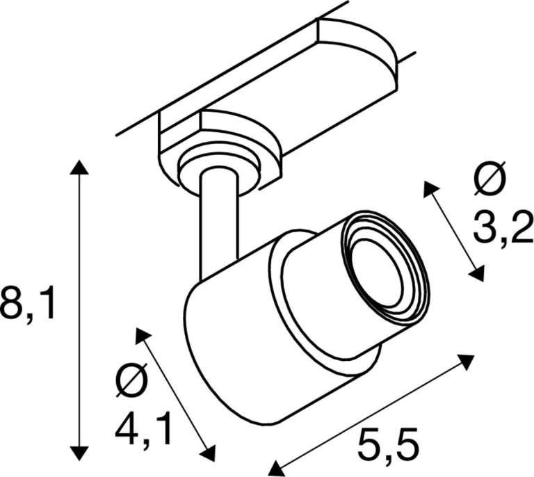 SLV PURI 2.0 Basic, 3 Phasen  Spot, GU10, 1x max. 6W, weiß