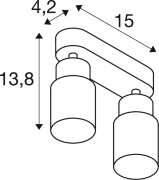 PURI 2.0 Tube, Wand- und Deckenaufbauleuchte, long, 2 x max. 6W GU10, schwarz