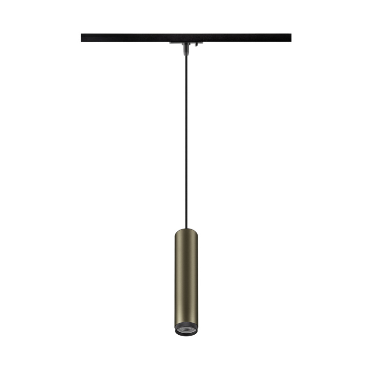 SLV GRIP! L, 1 Phasen  Pendelleuchte, GU10, Pendellänge 200cm, 1x max. 6W, bronze / schwarz