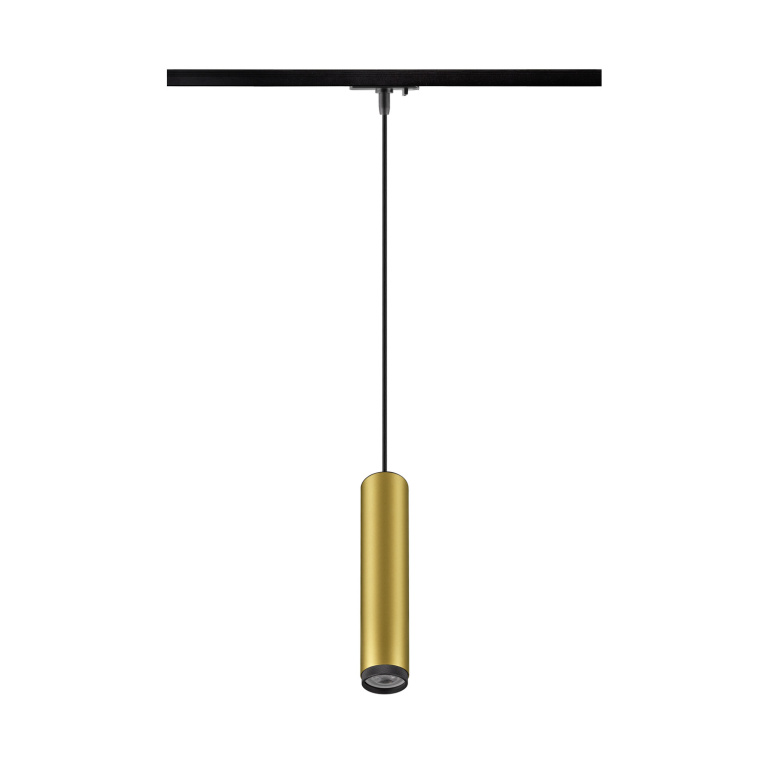 SLV GRIP! L, 1 Phasen  Pendelleuchte, GU10, Pendellänge 200cm, 1x max. 6W, gold / schwarz