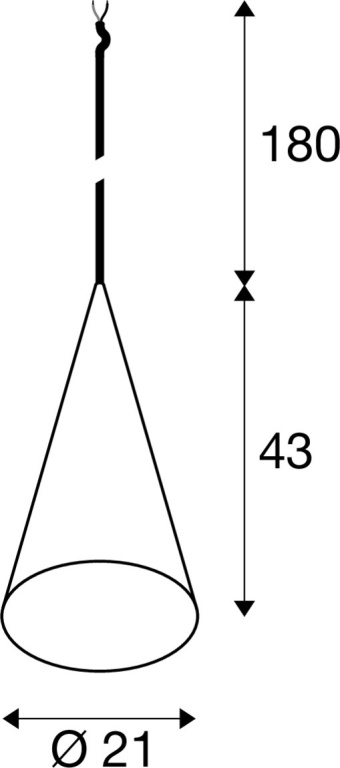 SLV MAGICO 20, Pendelleuchte, E27, Pendellänge 180cm, 1x max. 10W, matt schwarz