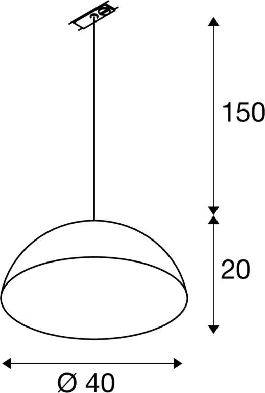 SLV FORCHINI M 40 TRACK, 1 Phasen  Pendelleuchte, E27, Pendellänge 150cm, Adapter schwarz, 1x max. 40W, matt schwarz / matt gold